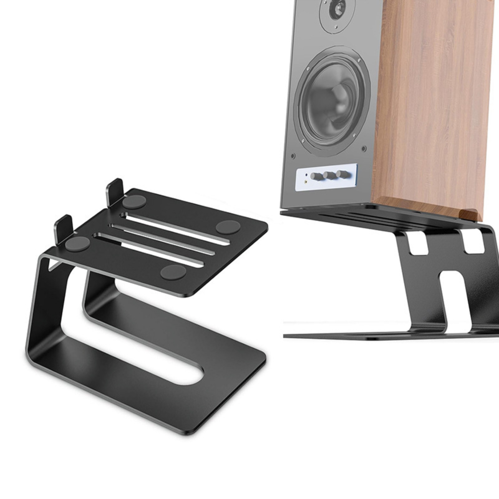 Desk Setup Speakers - 2 Pieces Desktop Speaker Stand Angled