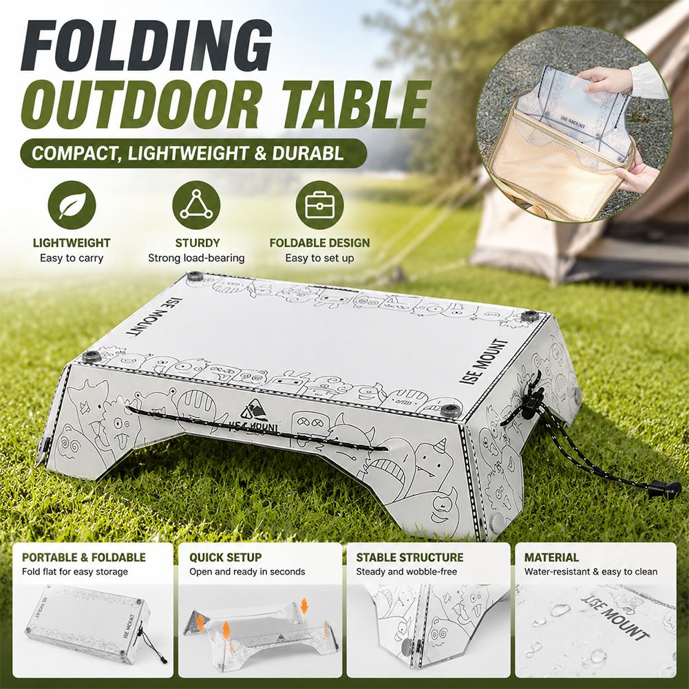 Desk Setup Gear - Folding Camping Table Ultralight PP Mini