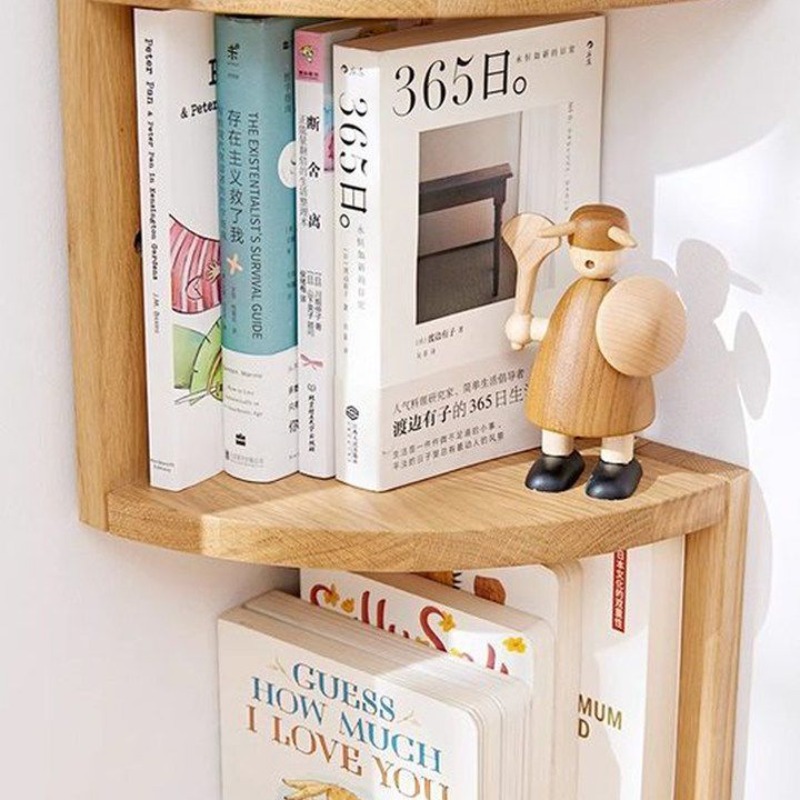 Natural Wood Corner Storage Sh - Desk Setup Oak review and price