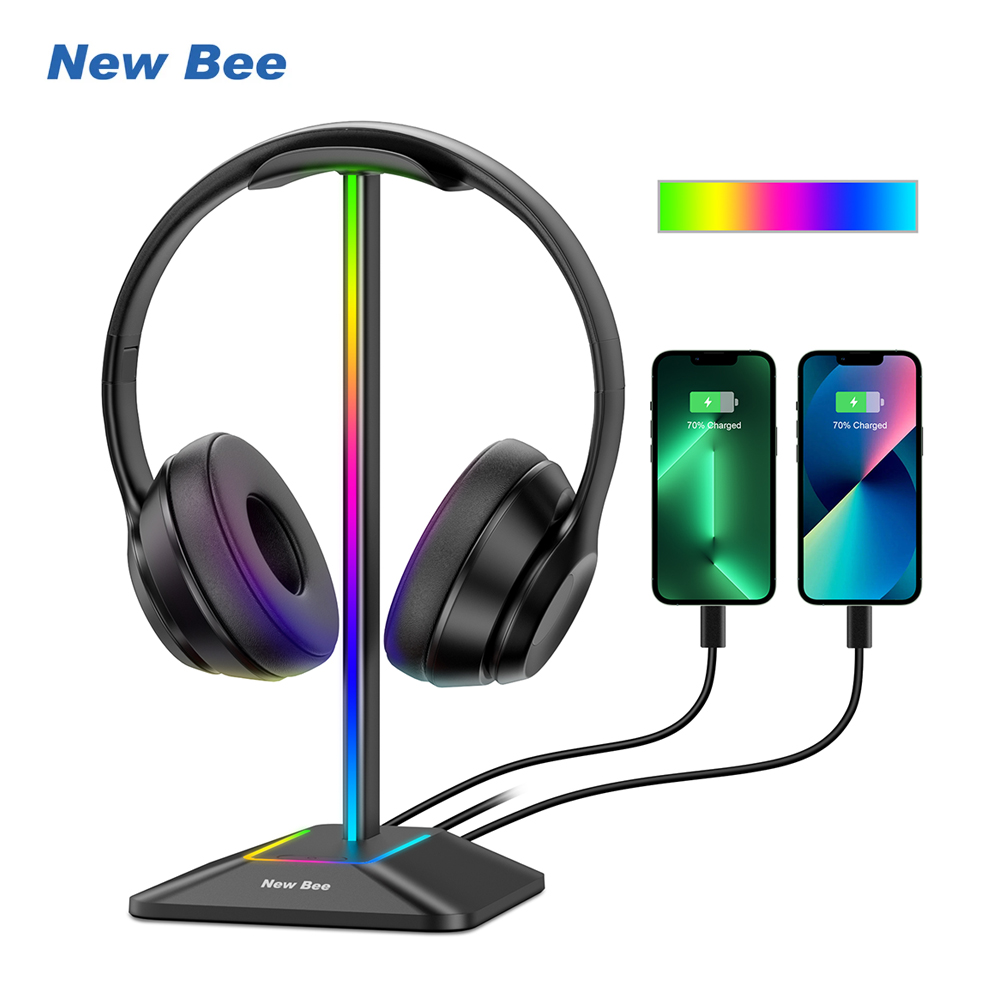 New Bee Z8 RGB Headphones Stan - Gaming Setup Desk review and price
