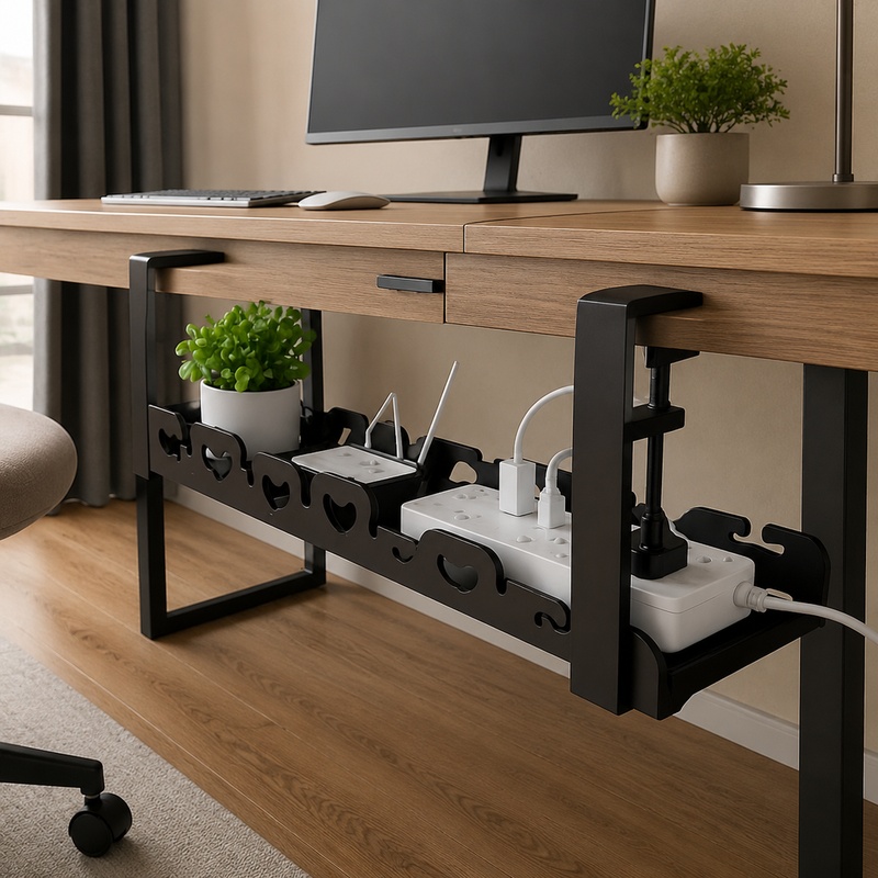 Under-Desk Metal Tray for Cabl - Desk Setup Requirements review and price