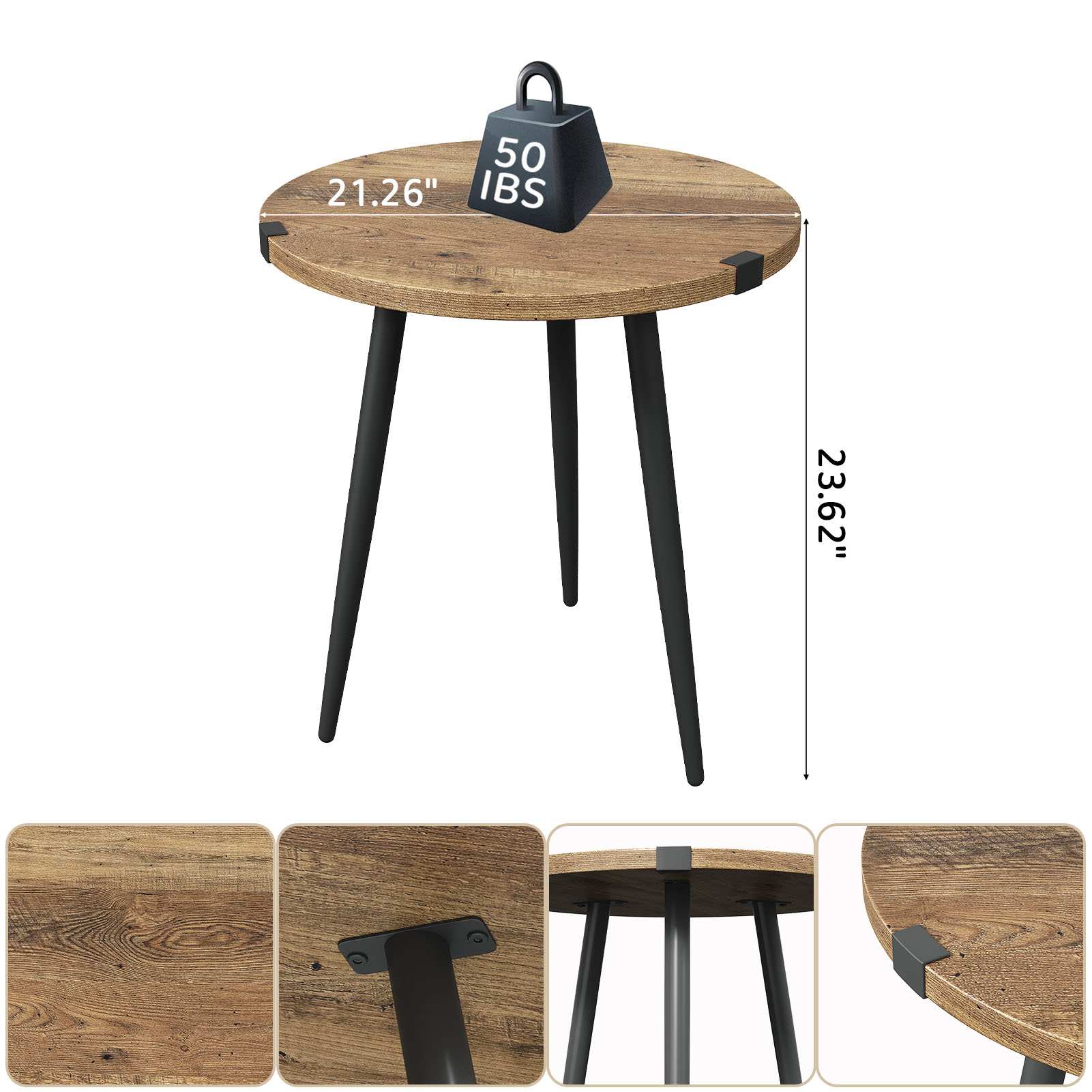 Leisure Center Table 23.6 Inch - Desk Setup Oak review and price