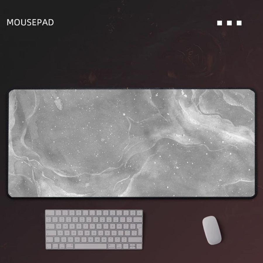 Gaming Mousepad Grey Marble La - Desk Setup Grey review and price
