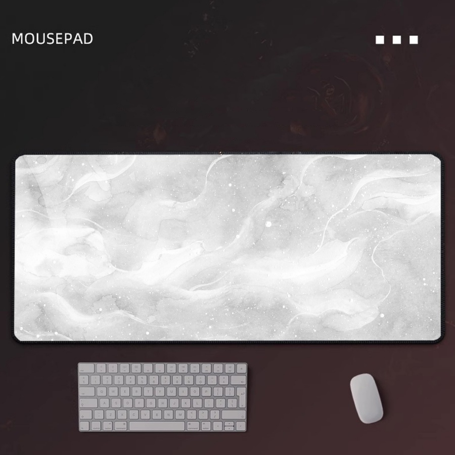 Gaming Mousepad Grey Marble La - Desk Setup Grey review and price