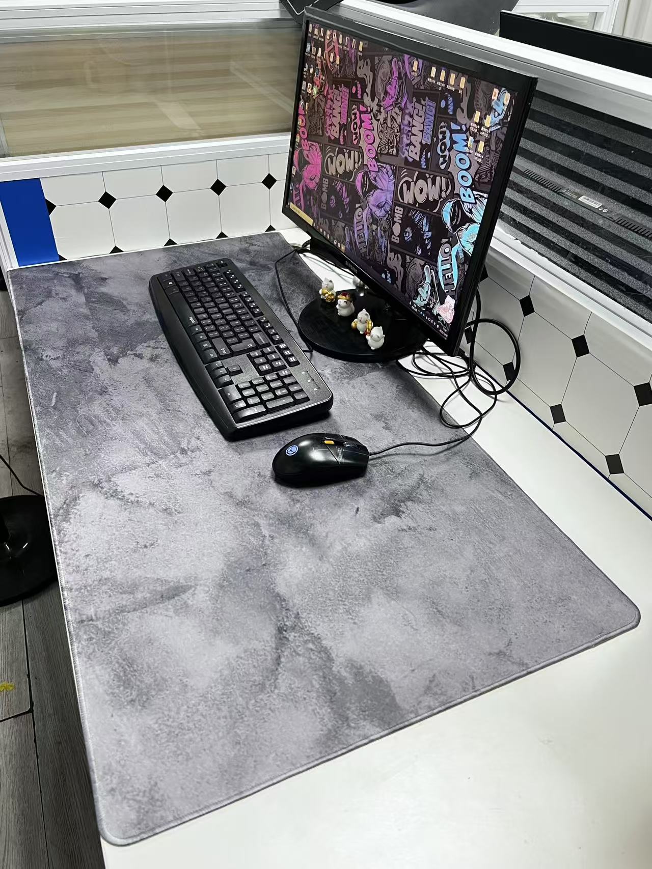 Grey Marble Big Mousepepad Mou - Desk Setup Grey review and price