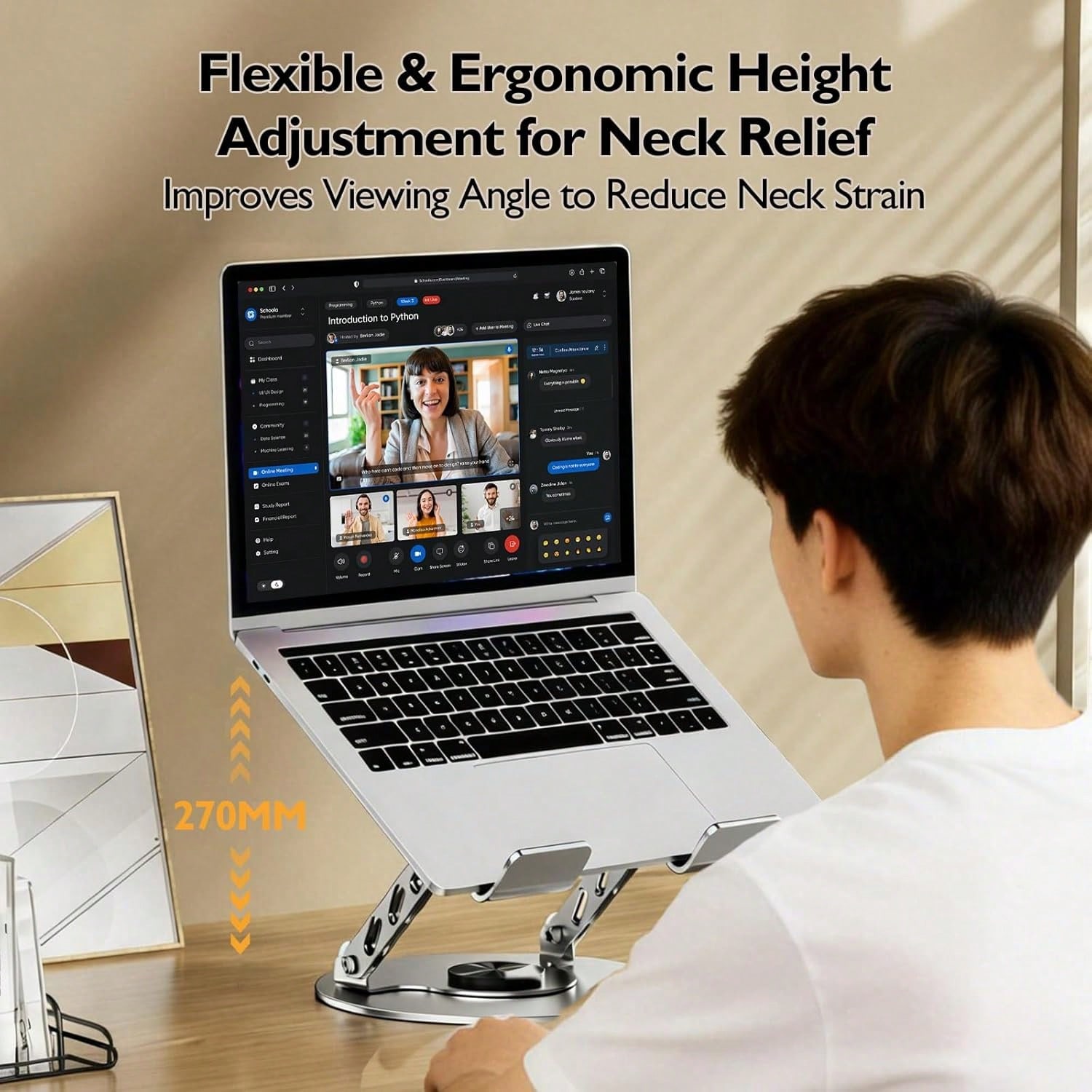 360° Rotating Laptop Stand for - Gaming Setup Desk review and price