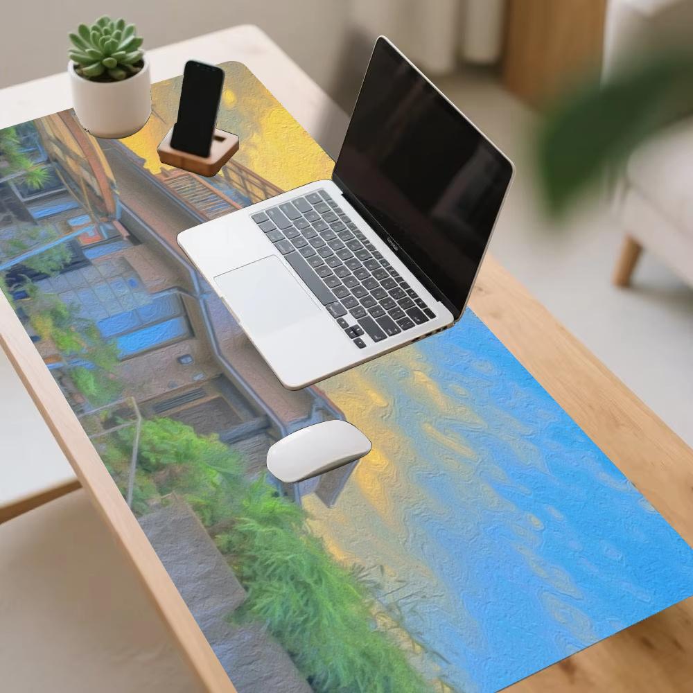 Urban Street View Oil Painting - Desk View Setup review and price