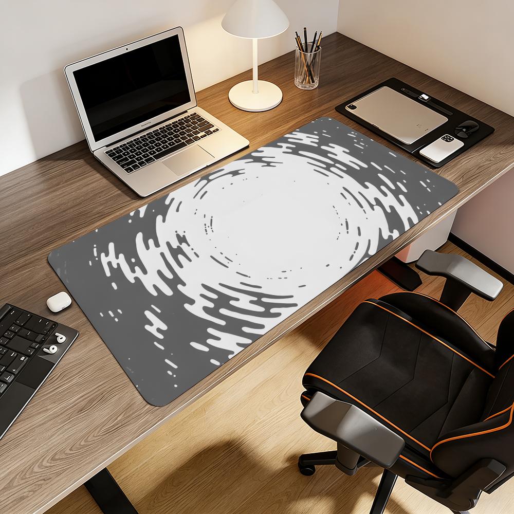 Grey Circular Ripple Fluid Tex - Desk Setup Grey review and price