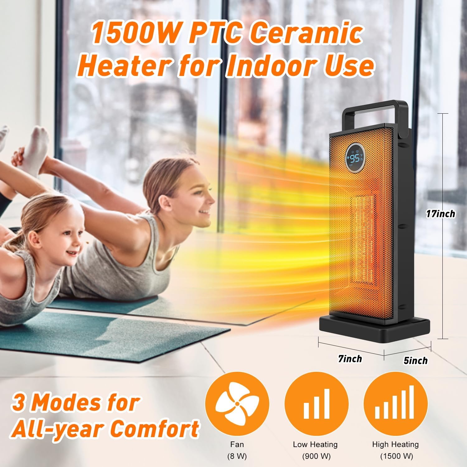 Room Heater 1500W Large Portab - Desk Setup Gear review and price