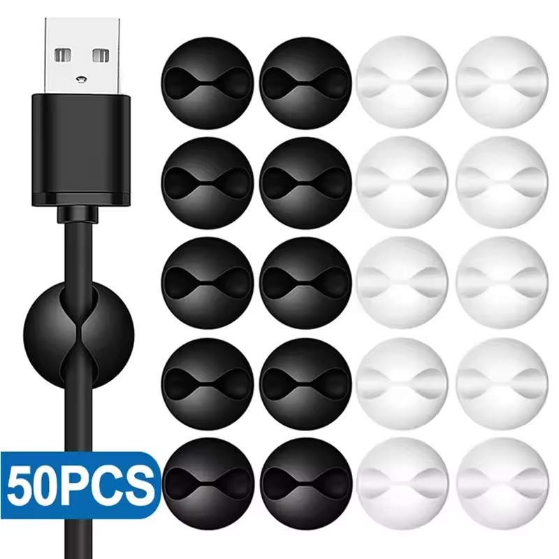 5/50Pcs Desktop Wall Cable Cli - Headphone Hook Under review and price