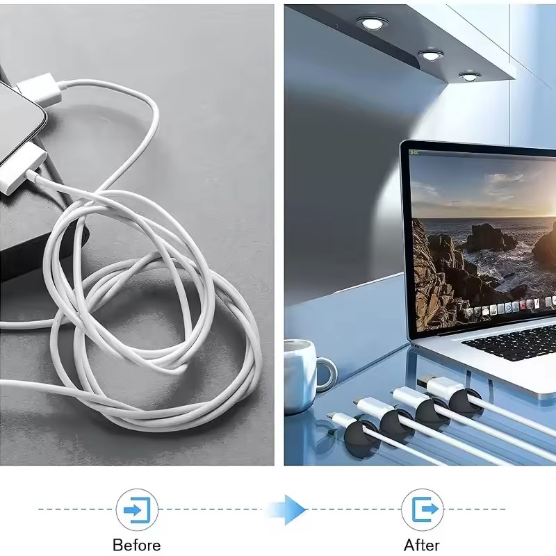 5/50Pcs Desktop Wall Cable Cli - Headphone Hook Under review and price