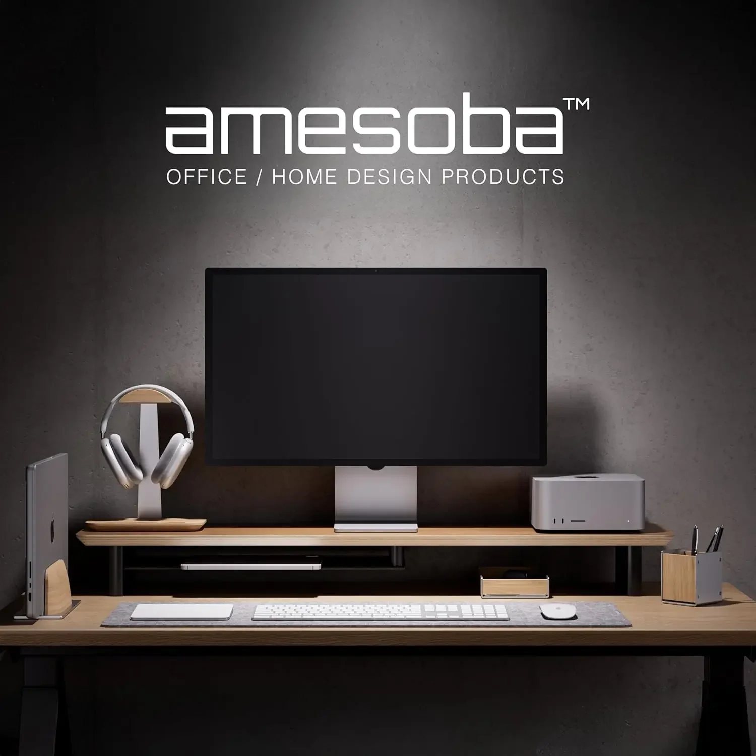 White Oak Dual‑Tier Ergonomic  - Desk Setup Oak review and price