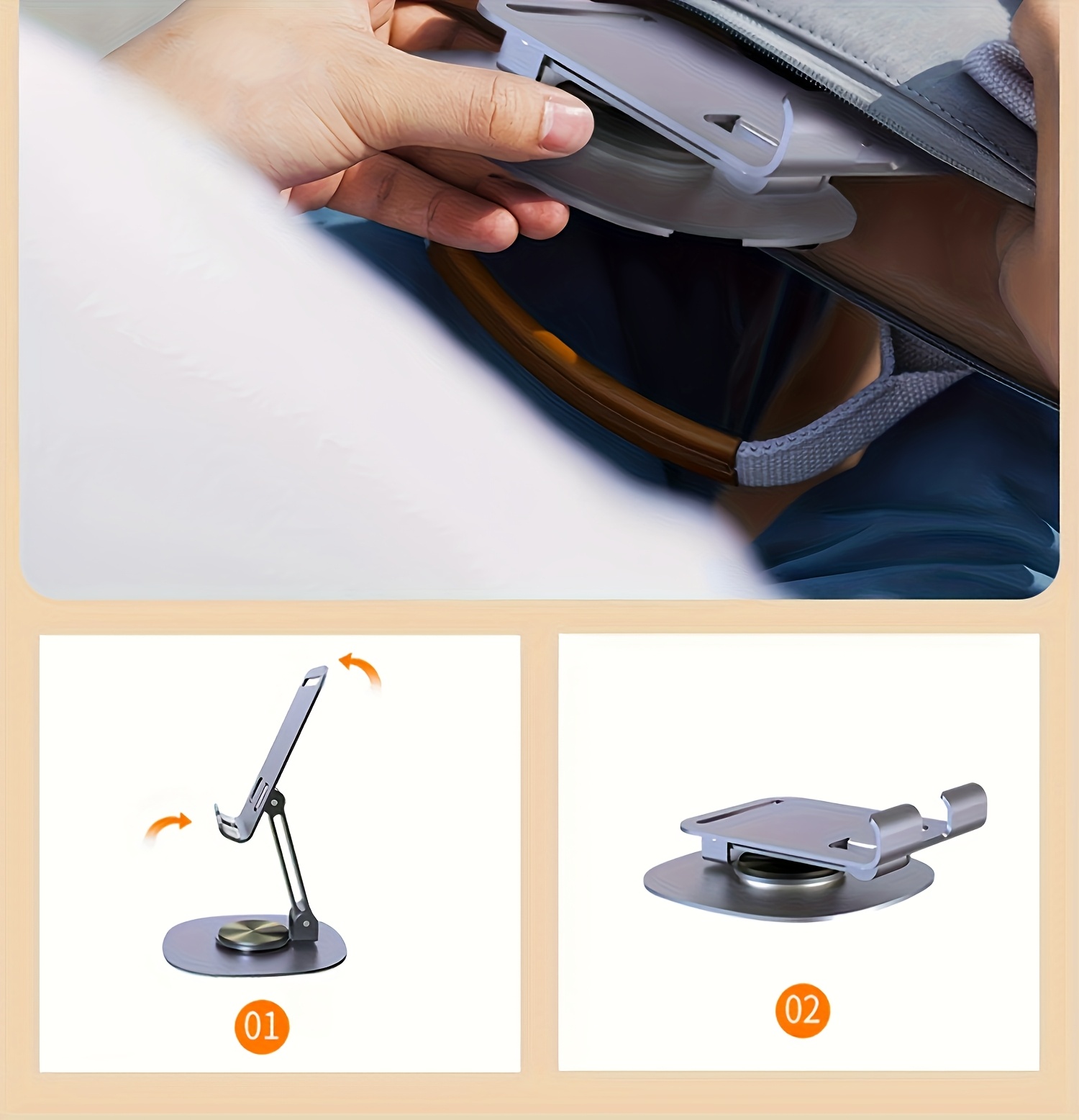 Sturdy Metal Foldable Phone St - Desk Setup Gear review and price