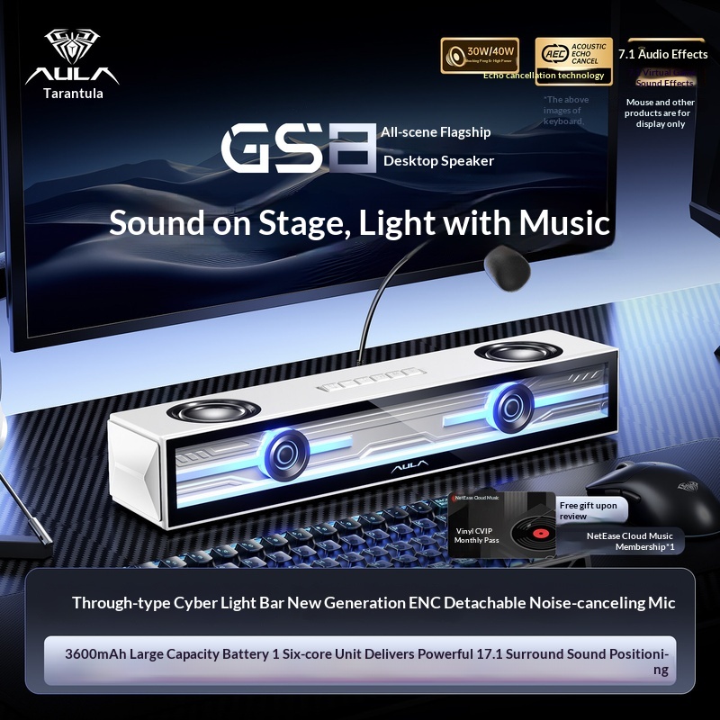 Aula Gs8 Gaming Speaker Deskto - Desk Setup With Speakers review and price