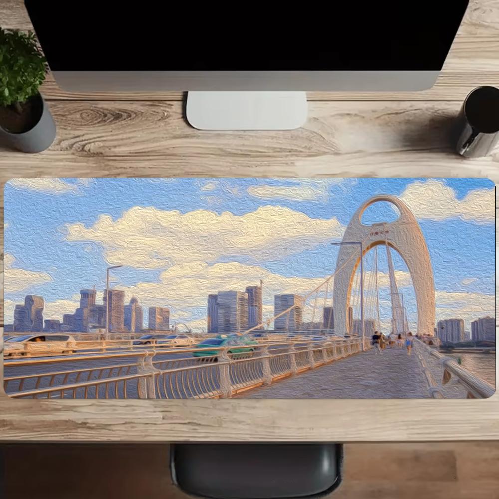Urban Street View Oil Painting - Desk View Setup review and price