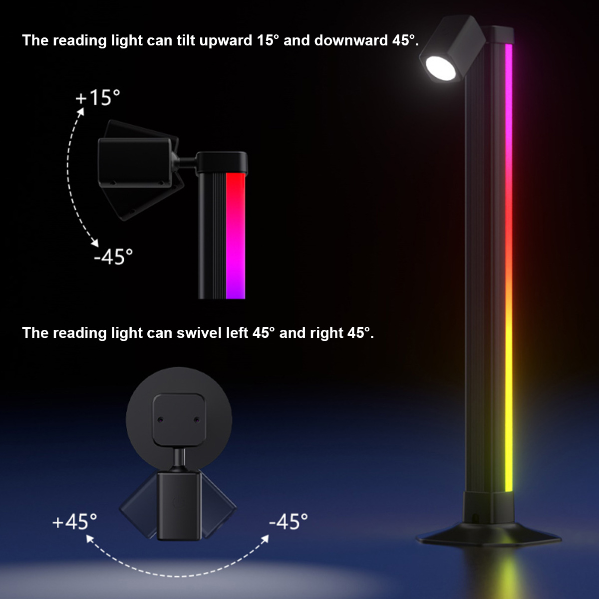 Smart Light Bar LED RGB Music  - Desk Setup With Tv review and price