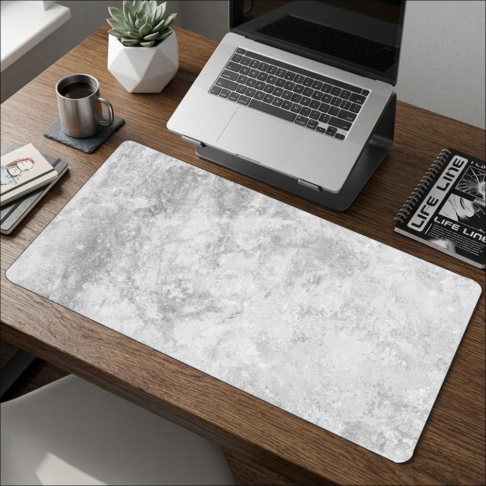 Minimalist Grey Marble Texture - Desk Setup Grey review and price