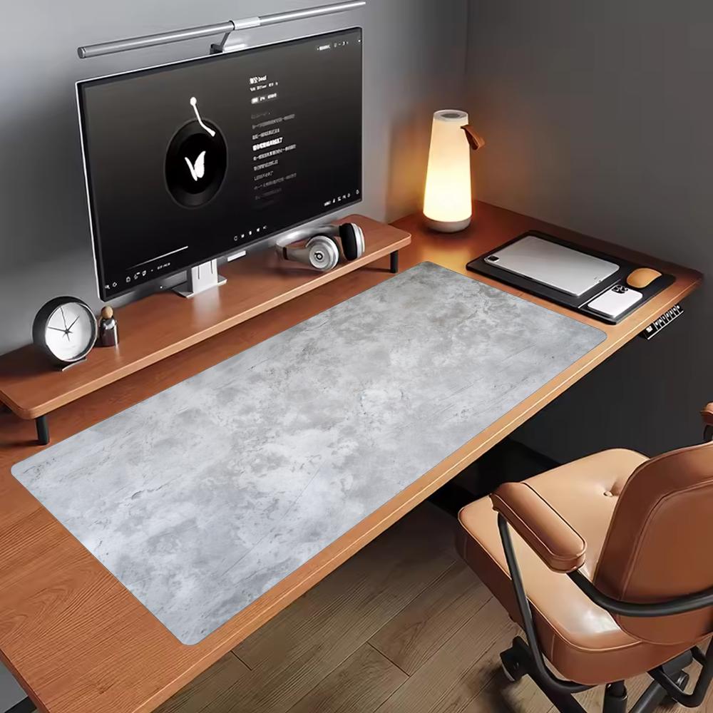 Minimalist Grey Marble Texture - Desk Setup Grey review and price