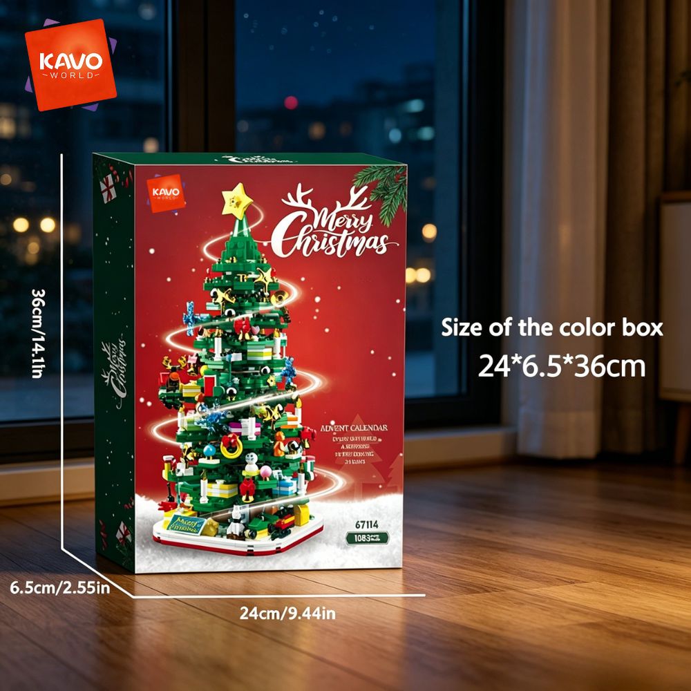 KAVOWORLD 1024pcs Christmas Tr - Desk Setup Needs review and price