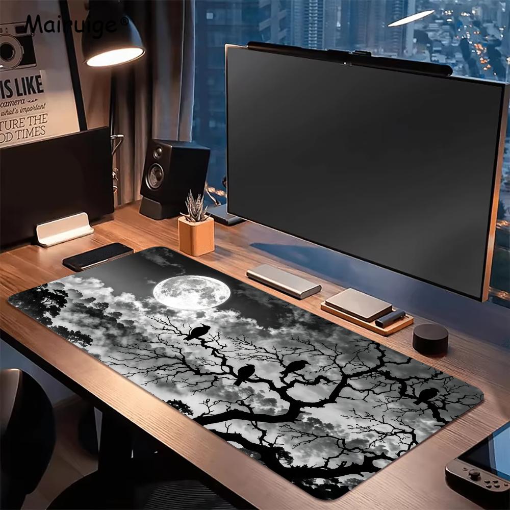 Grey Moonlit Night Large Mouse - Desk Setup Grey review and price